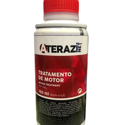 Frasco de tratamento de motor ATERAZI NET 150 ml com tampa vermelha