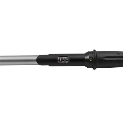 Ferramenta com haste metálica e pega preta com marcação numérica