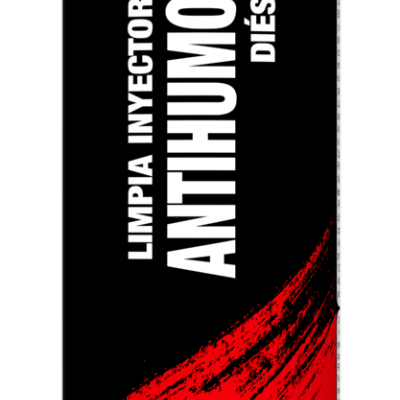 Frasco preto TRATAUTO limpa injetores anthumos diésel com tampa branca