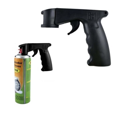 Punho spray ergonómico preto para aerossol