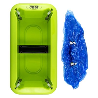 Bote insuflável verde da marca JBM com saco de transporte azul ao lado