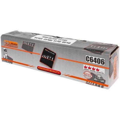 Caixa cinzenta com detalhes laranja contendo conjunto de chaves de soquete RICHMANN C6406