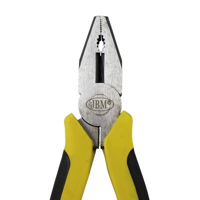 Alicate multifunções com punhos amarelos e pretos e corpo metálico