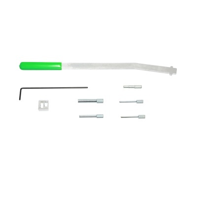 Conjunto de ferramentas com haste plástica, chave hexagonal e adaptadores metálicos