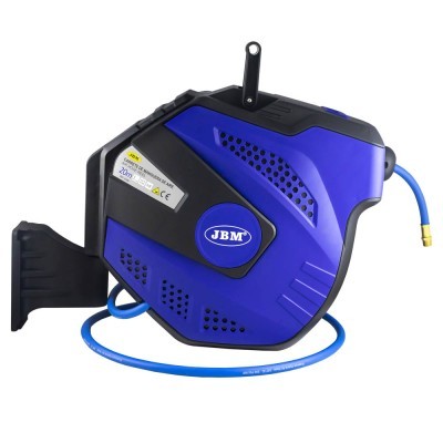 Mola de ar JBM azul e preta com mangueira azul