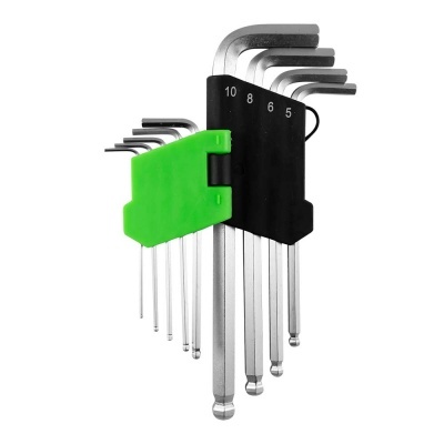 Conjunto de chaves Allen com suporte verde e preto