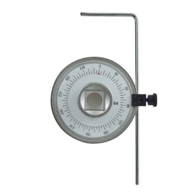 Goniômetro metálico com escala circular e alavanca em L