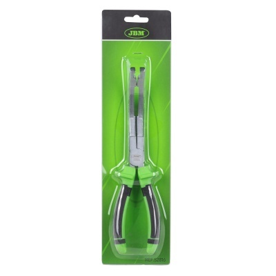 Alicate JBM com cabo preto e verde em embalagem verde e preta