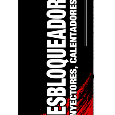 Lata spray TRATAUTO DESBLOQUEADOR DT 1000 preto e vermelho