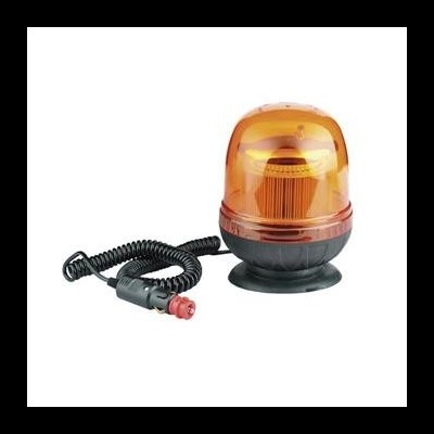 Luz de alerta laranja com cabo em espiral e ventosa preta