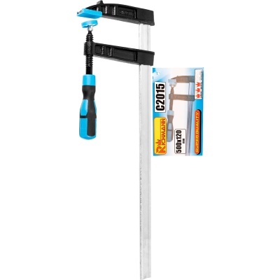 Grampo de aperto rápido azul e preto com etiqueta da marca ROTHMANN e modelo C2015