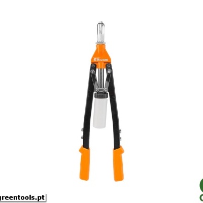 Compasso de desenho metálico e laranja da marca GOGREEN Tools em fundo branco