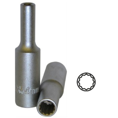 Conjunto de soquetes metálicos prateados com gravação 4mm e desenho circular 12 ângulos