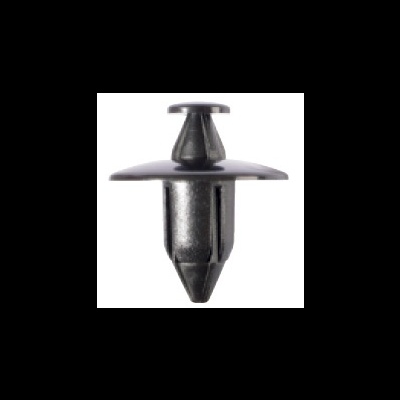 Clips de fixação de plástico preto com cabeça larga circular