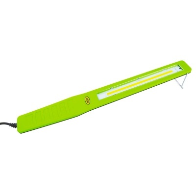 Luz LED portátil verde com suporte metálico