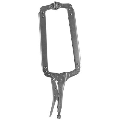 Alicates de pressão metálicos cinzentos com formato em U