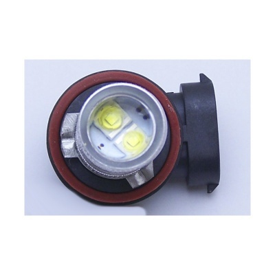 Lâmpada LED branca com suporte metálico e base plástica