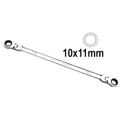 Chave de caixa dupla metálica 10x11mm com texto Chrome Vanadium