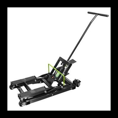 Berbequim hidráulico preto com alavanca longa e rodas