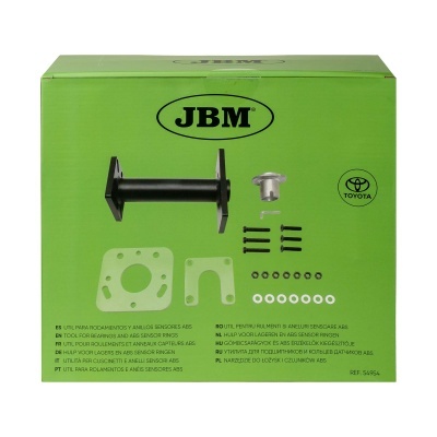 Caixa verde com kit de ferramentas JBM para sensores ABS e rolamentos