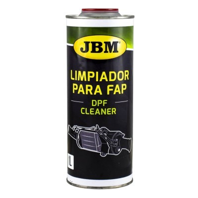 Frasco metálico de limpa FAP JBM com rótulo preto e verde