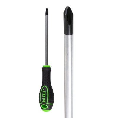 Chave de fendas de precisão preta e verde com marca JBM