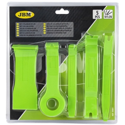 Conjunto de 5 peças em nylon verde JBM em embalagem plástica