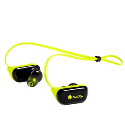 Auriculares intra-auriculares NGS pretos e amarelos com cabo amarelo