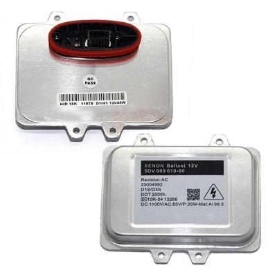 balastros de xenon para automóveis em metal prateado com etiquetas adesivas