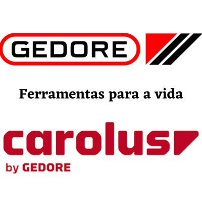 Logos GEDORE e carolus by GEDORE com texto 'Ferramentas para a vida' em fundo branco