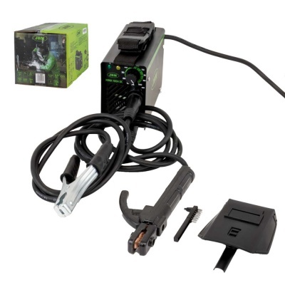 Equipamento de soldadura com vários acessórios e caixa original verde