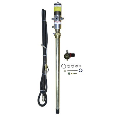 Kit de bomba de transferência com tubo metálico e mangueira preta