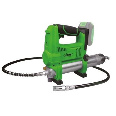 Ferramenta eléctrica verde e preta com marca JBM e mangueira flexível