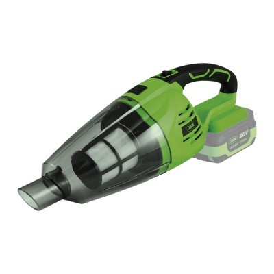 Aspirador de pó portátil verde e preto com bateria destacável