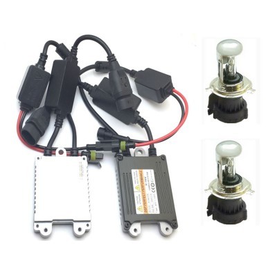 Kit de iluminação automóvel com balastros, cabos e lâmpadas halógenas