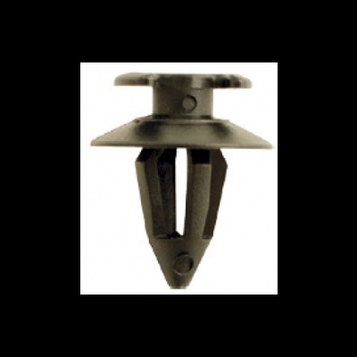 Clipe de plástico preto para fixação com cabeça redonda