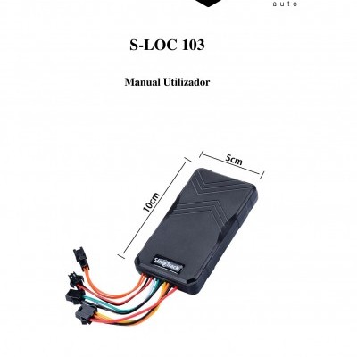 Dispositivo preto com fios coloridos e logótipo Sicur