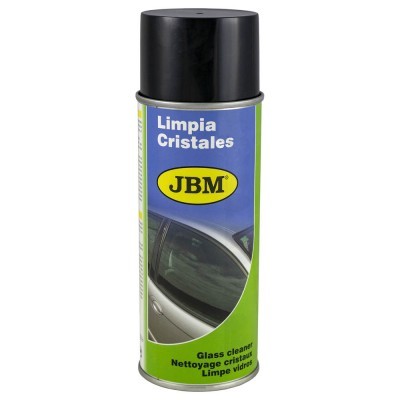 Spray de limpeza para vidros JBM com rótulo azul e verde e tampa preta