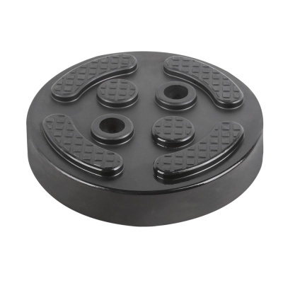 Disco de peso redondo preto com relevo antiderrapante