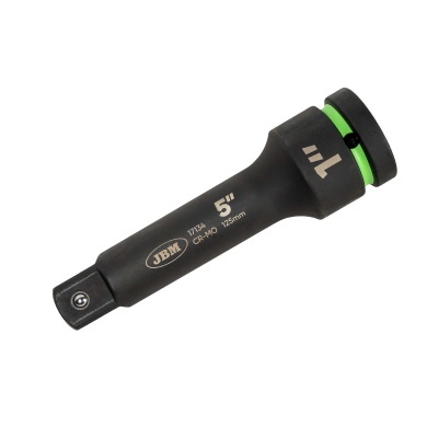 Extensão para soquete preta de 5 polegadas com detalhes verdes e texto JBM.