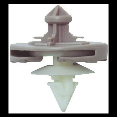 Clips de plástico para fixação cinzento e branco com ponta cónica