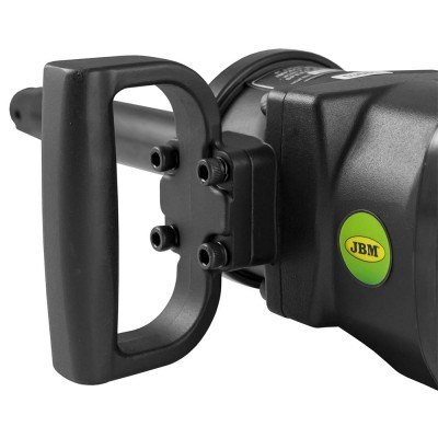 Ferramenta elétrica preta com cabo e logótipo JBM