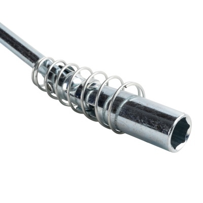 chave metálica com mola em espiral
