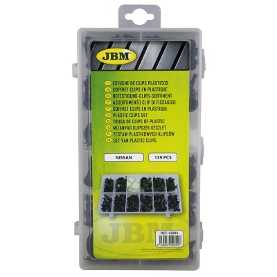 Estojo de clips plásticos para Nissan com 139 peças