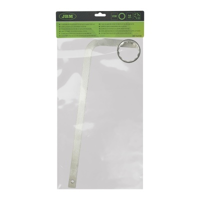 Chave para filtro de óleo metálica prateada embalada