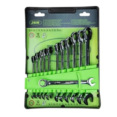 Conjunto de chaves combinadas JBM em suporte verde e preto