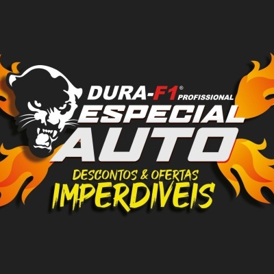 Logotipo com pantera preta, fogo laranja e texto promocional em fundo preto.