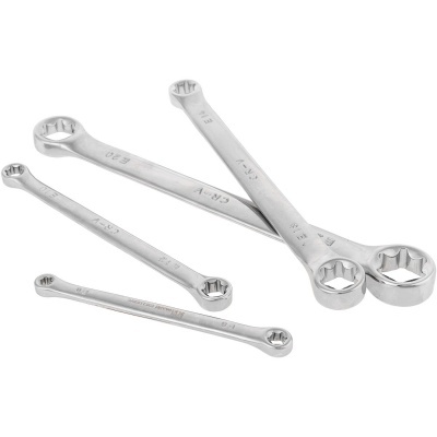 Conjunto de quatro chaves combinadas prateadas