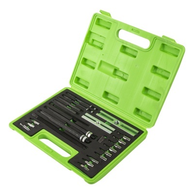 Conjunto de ferramentas para micro retífica com estojo verde e acessórios variados