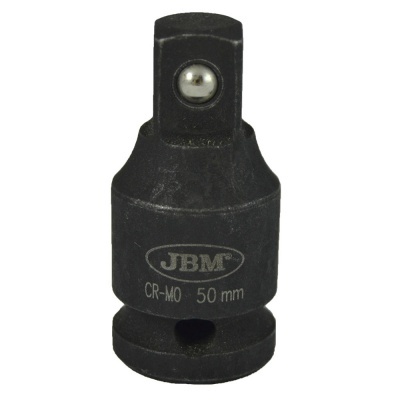 Adaptador de ferramenta JBM em aço preto fosco com texto 'JBM CR-MO 50 mm'